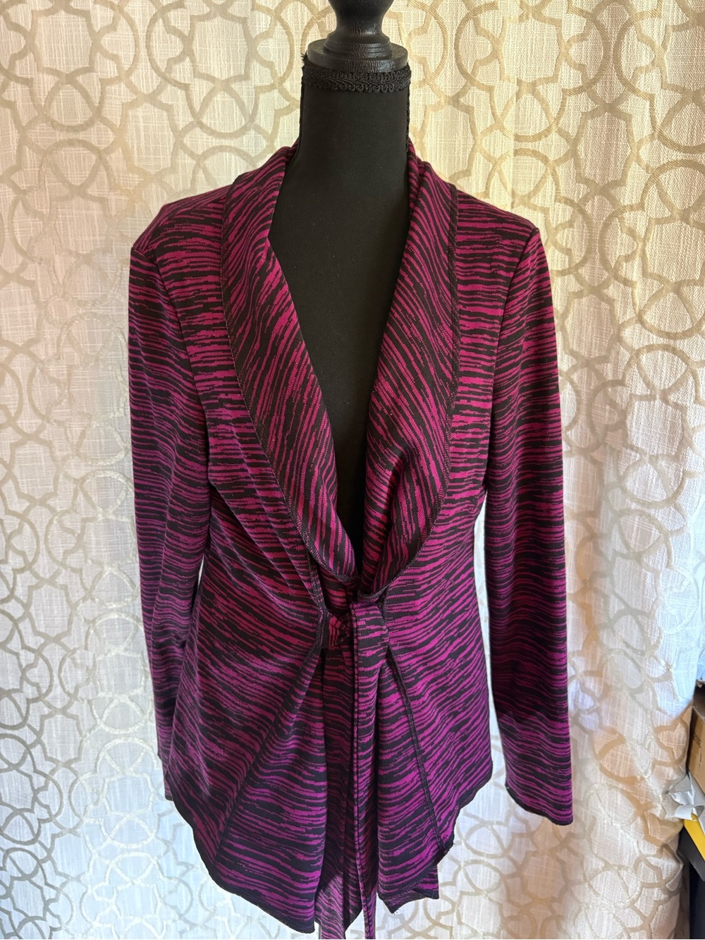 Kate & Mallory Black Draped Cardigan